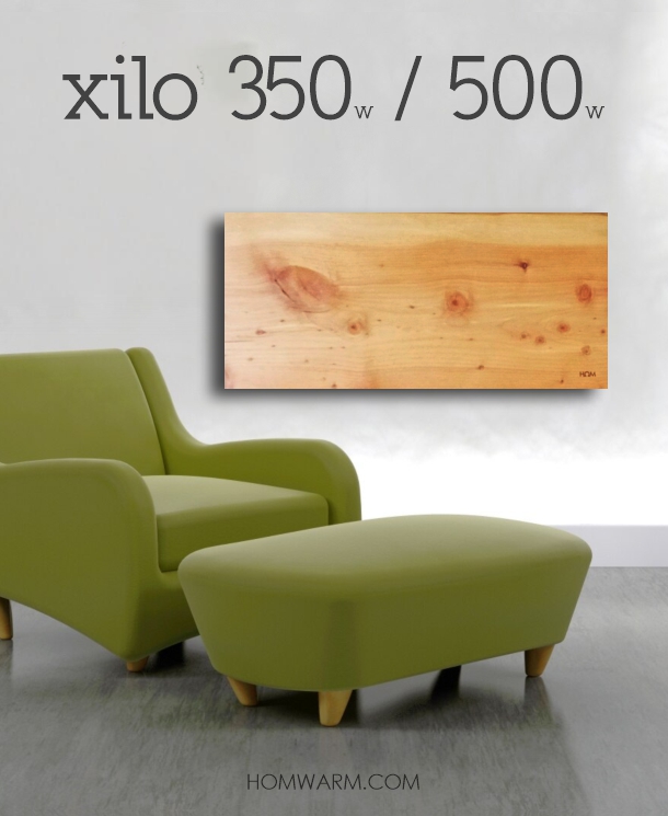 HOM Xilo solid wood electric radiator, a unique feature for high-end UK properties.