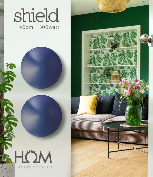 Detail des energiesparenden elektrischen Heizkörpers HOM Shield