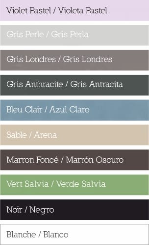 ANETO 9 Couleurs résine texturée mate - Colores resina mate