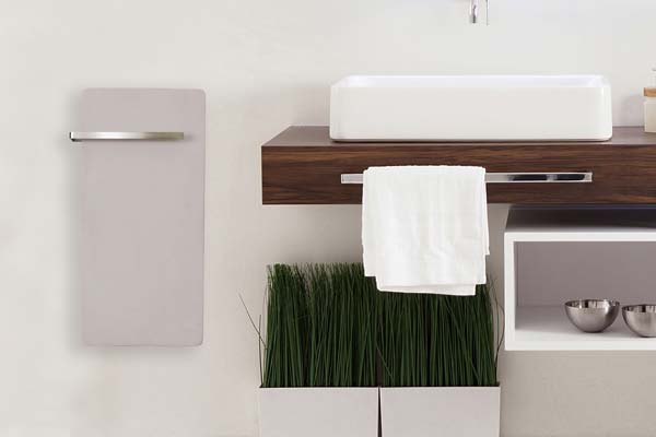 Electric towel warmers for bathroom - Elegant materic resin