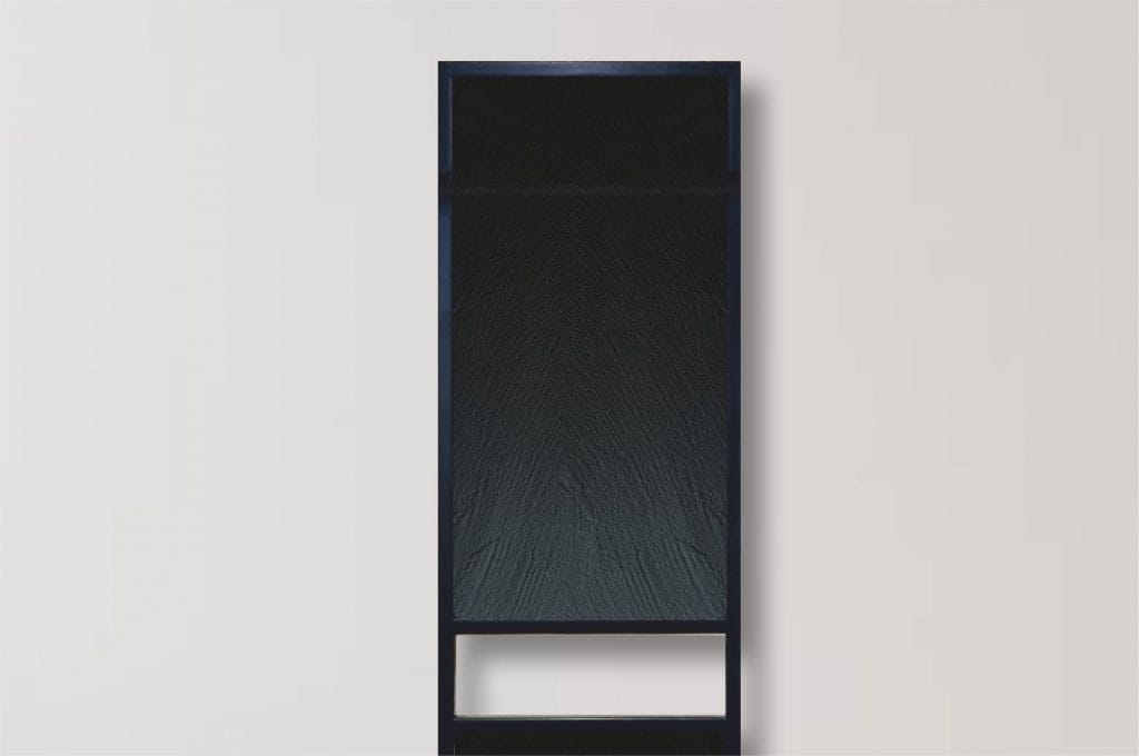 Närbild på en keramisk radiators taktila yta.